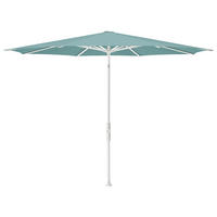 SONNENSCHIRM  330/330 cm  - Türkis/Weiss, Konventionell, Textil/Metall (330/330cm) - Glatz