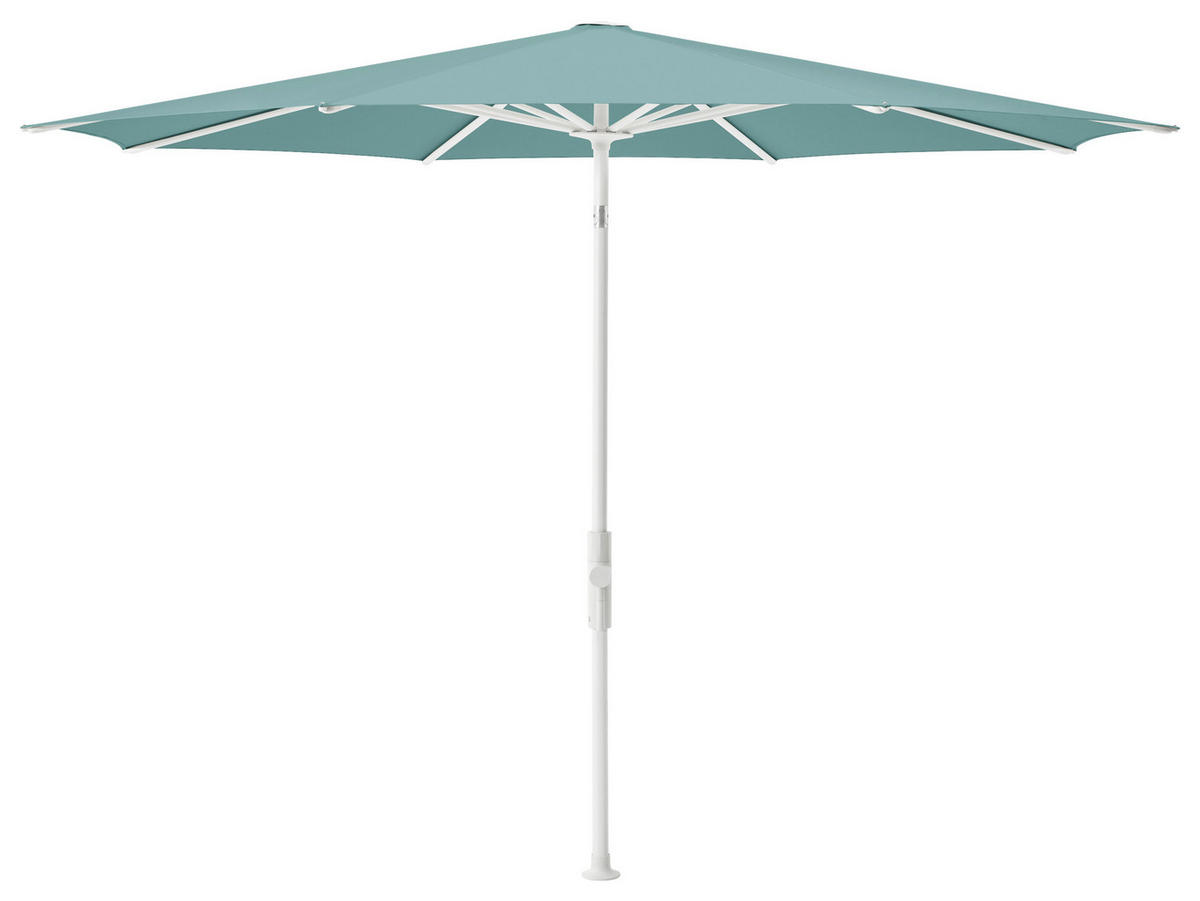 SONNENSCHIRM  330/330 cm  - Türkis/Weiss, Konventionell, Textil/Metall (330/330cm) - Glatz