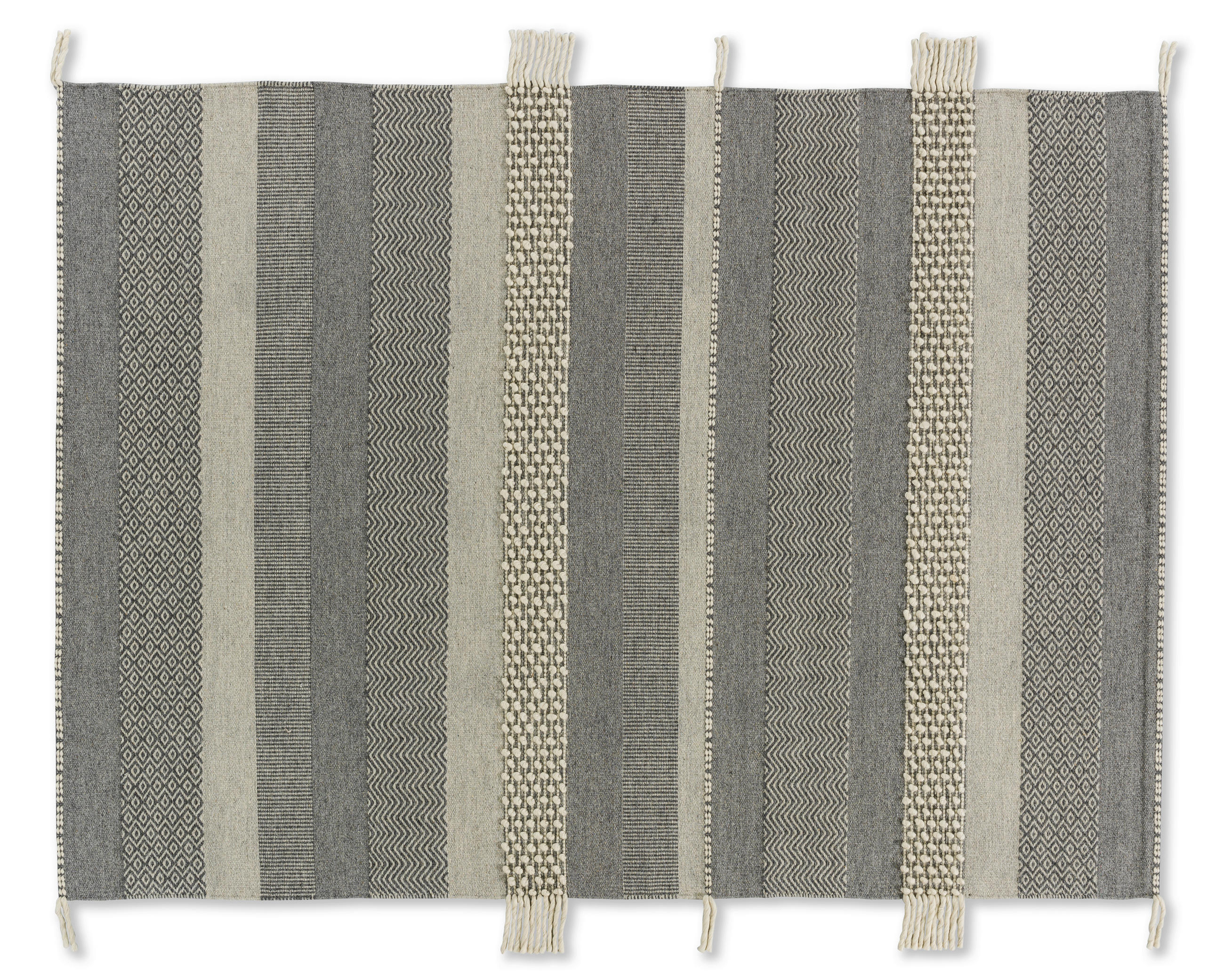 HANDWEBTEPPICH 140/200 cm Botana Grau, Beige  - Beige/Grau, KONVENTIONELL, Textil (140/200cm) - Schöner Wohnen