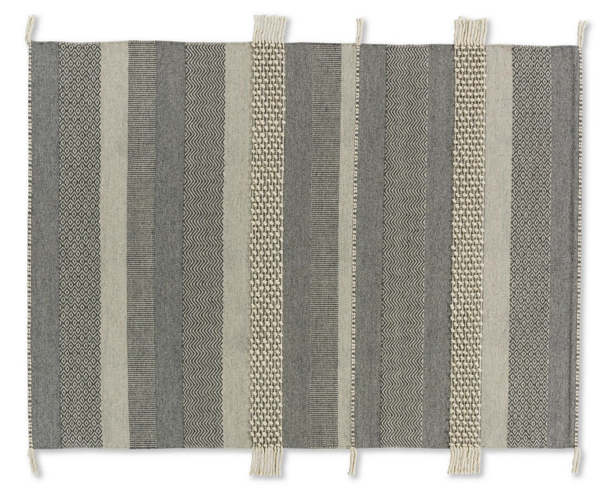 HANDWEBTEPPICH 170/240 cm Botana Grau, Beige  - Beige/Grau, KONVENTIONELL, Textil (170/240cm) - Schöner Wohnen