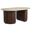 COUCHTISCH Mangoholz vollmassiv 110/70/45 cm rechteckig Dunkelbraun, Beige  - Dunkelbraun/Beige, Design, Holz/Stein (110/70/45cm) - Livetastic