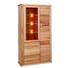 VITRINE Kernbuche massiv Buchefarben - Buchefarben/Alufarben, MODERN, Glas/Holz (105/192/42cm) - VENDA