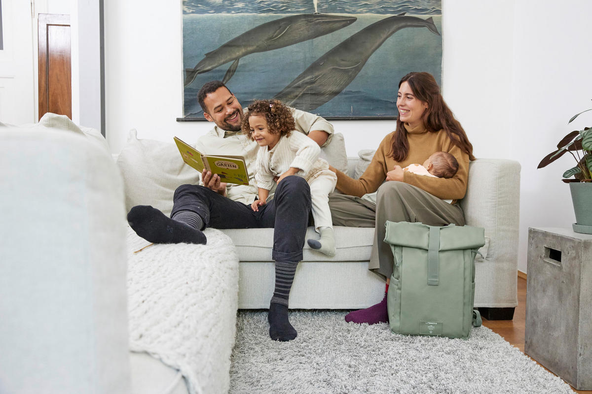 WICKELRUCKSACK  - Salbeigrün, Basics, Textil (29/14,5/42cm) - Lässig