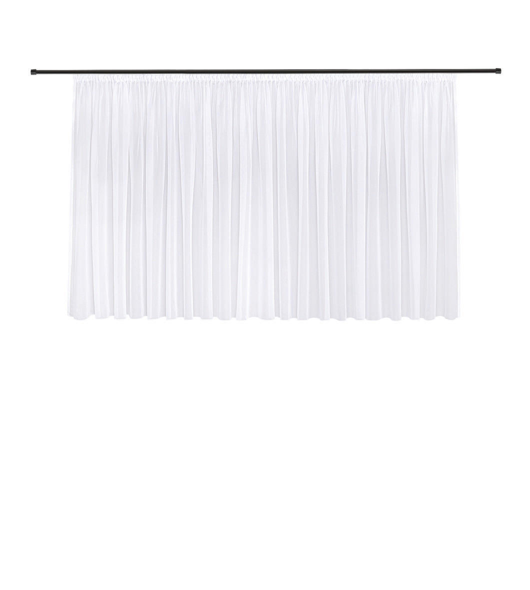 FERTIGSTORE  transparent  450/150 cm   - Weiß, Basics, Textil (450/150cm)