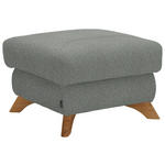 HOCKER Chenille Silberfarben  - Eichefarben/Silberfarben, MODERN, Holz/Textil (65/47/65cm) - Valnatura