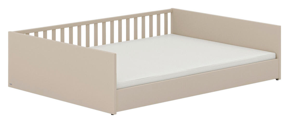 BODENBETT 120/200 cm Beige  - Beige/Schwarz, Konventionell, Holzwerkstoff (120/200cm) - Paidi