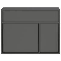SCHUHSCHRANK Ameca  in 83/63/25 cm  - Schwarz/Graphitfarben, Design, Holzwerkstoff/Kunststoff (83/63/25cm)