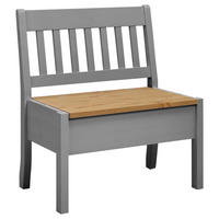 SITZBANK 83/93/58 cm Laugenfarbig, Grau Kiefer massiv  - Laugenfarbig/Grau, ROMANTIK / LANDHAUS, Holz (83/93/58cm) - Boxxx