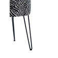 HOCKER in Metall, Textil Schwarz, Weiß  - Schwarz/Weiß, KONVENTIONELL, Textil/Metall (43/45/43cm) - Xora