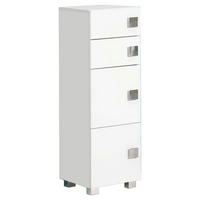 UNTERSCHRANK 33/101,5/34,5 cm   - Chromfarben/Weiß, MODERN, Holzwerkstoff/Metall (33/101,5/34,5cm) - MID.YOU