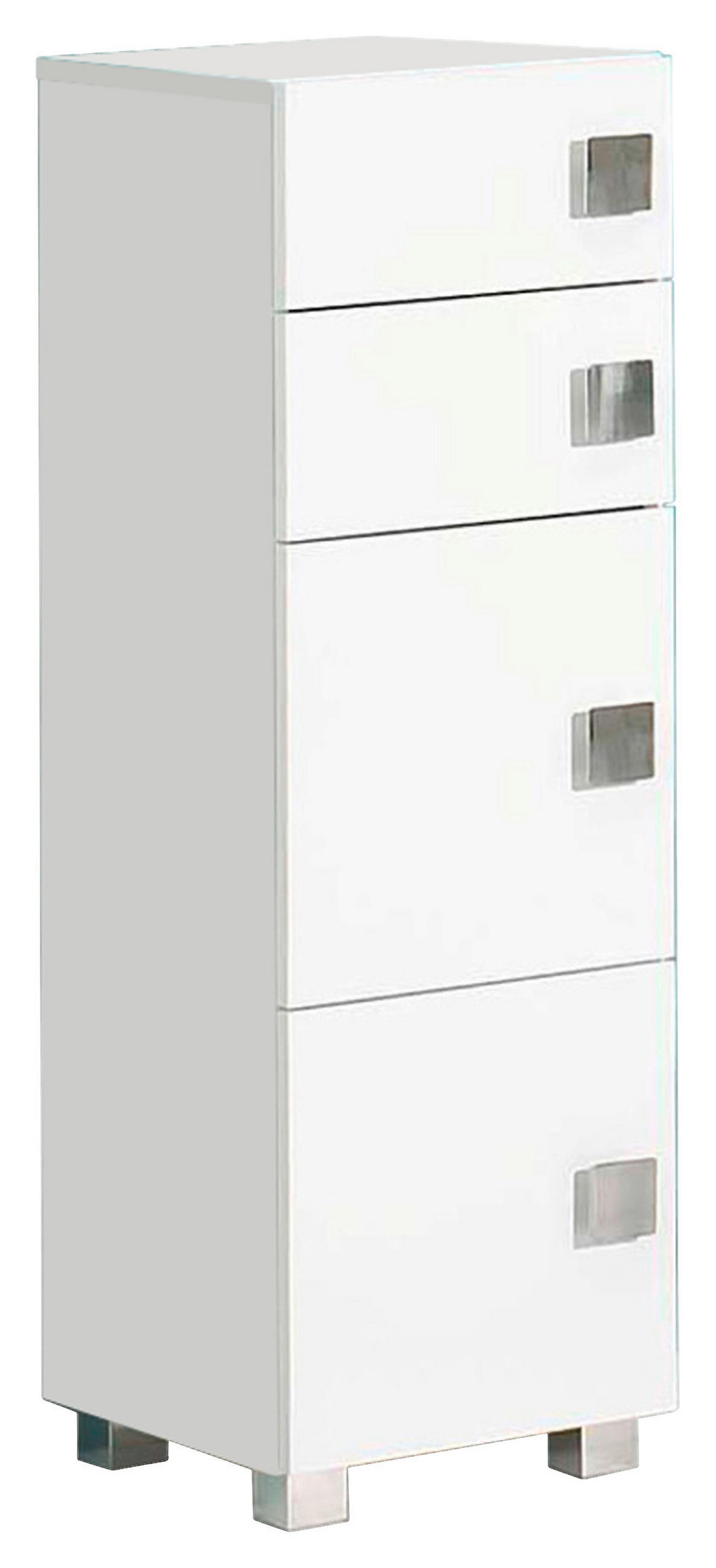 UNTERSCHRANK 33/101,5/34,5 cm   - Chromfarben/Weiß, MODERN, Holzwerkstoff/Metall (33/101,5/34,5cm) - MID.YOU