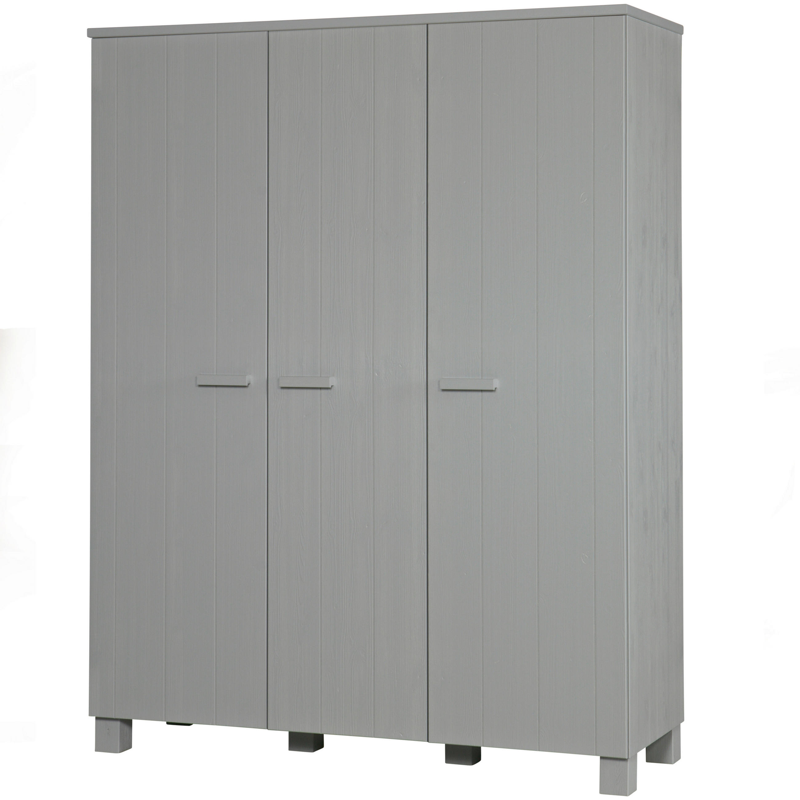 GARDEROBENSCHRANK Dennis  in 158/202/55 cm  - Grau, Design, Holz/Holzwerkstoff (158/202/55cm) - Livetastic
