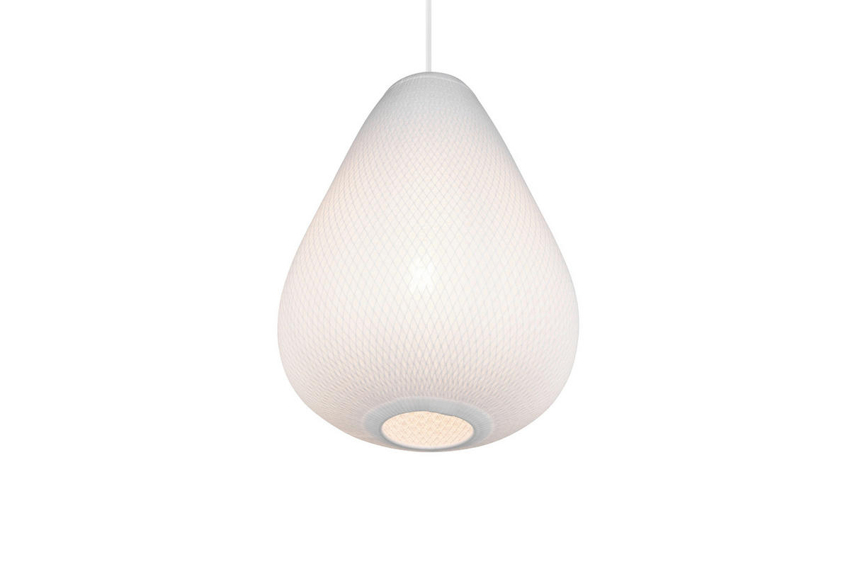 HÄNGLAMPA 35/150 cm  - vit, Trend, metall/textil (35/150cm)