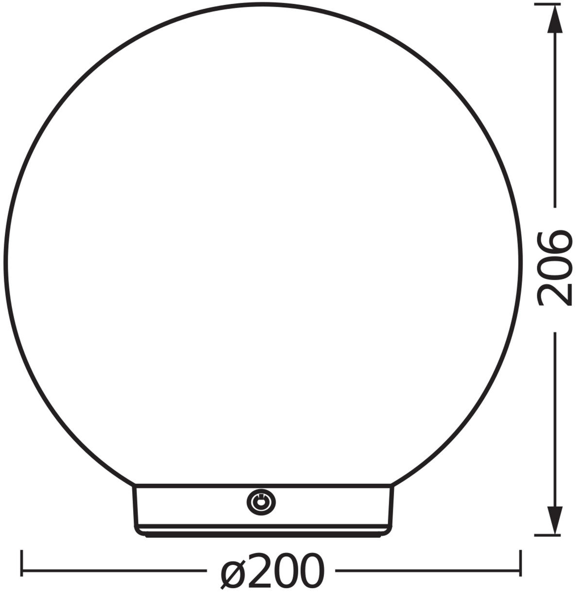 STIMMUNGSLEUCHTER Smart+ Wifi Ball Magic 20/20,6 cm   - Weiß, KONVENTIONELL, Glas/Kunststoff (20/20,6cm) - Ledvance