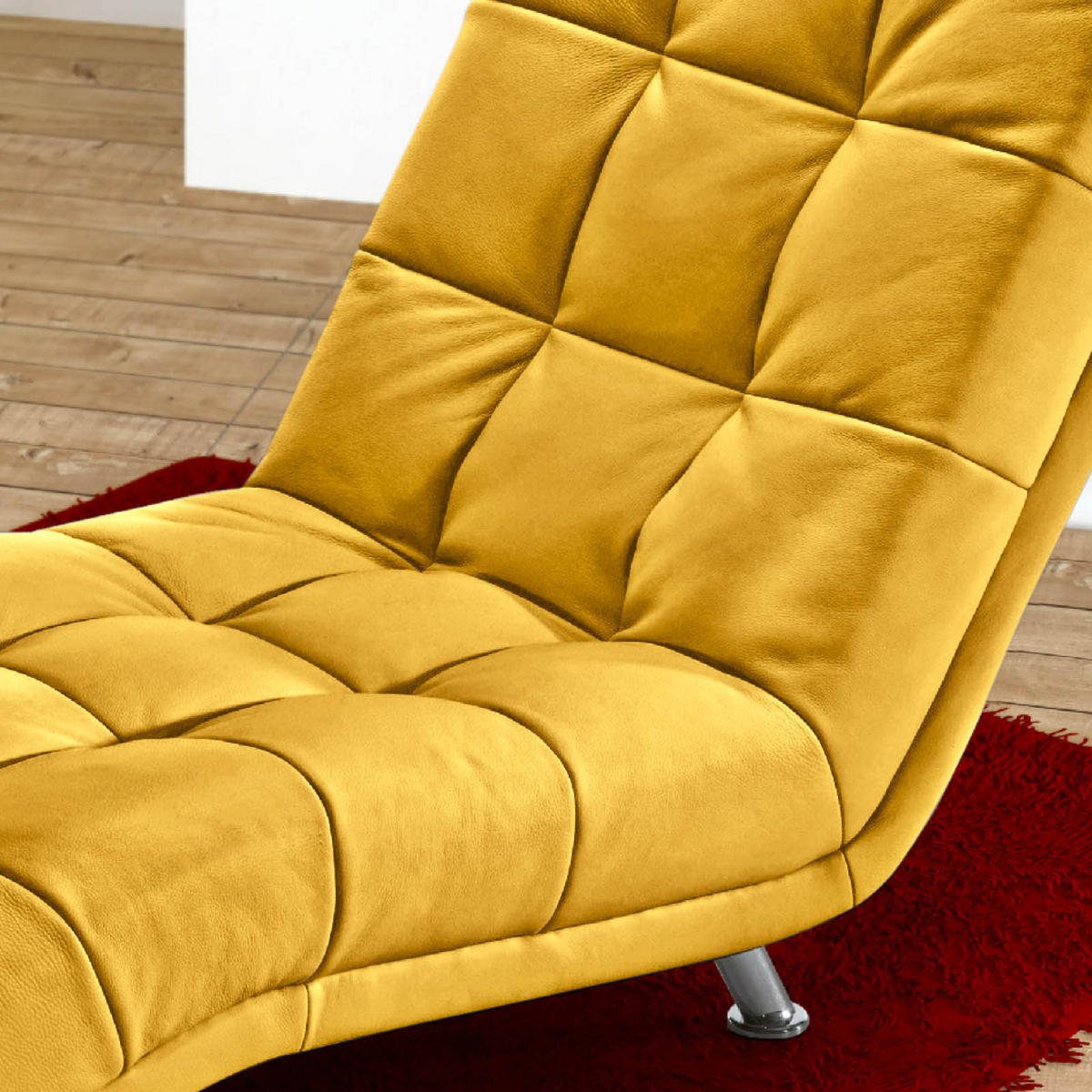 LIEGE in Flachgewebe Dunkelgelb  - Chromfarben/Dunkelgelb, Modern, Textil/Metall (68/88/164cm) - MID.YOU