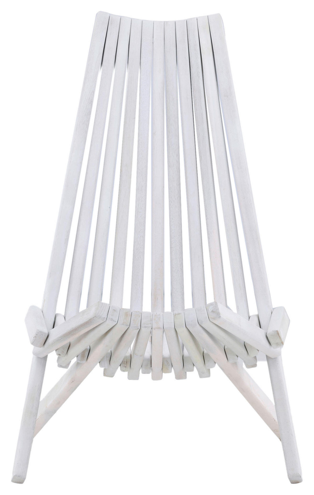 STRANDSTUHL Akazie Weiß  - Weiß, KONVENTIONELL, Holz (57/79/73cm) - Gardenson