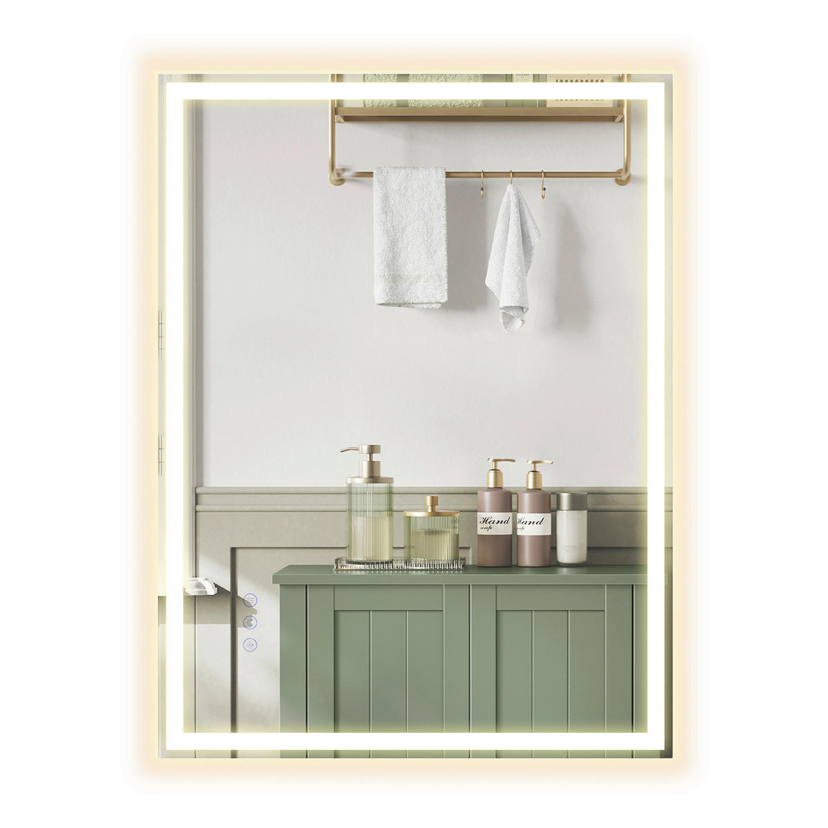 BADEZIMMERSPIEGEL 50,7/70,7/2,4 cm  - Weiß, Trend, Glas/Kunststoff (50,7/70,7/2,4cm) - Boxxx