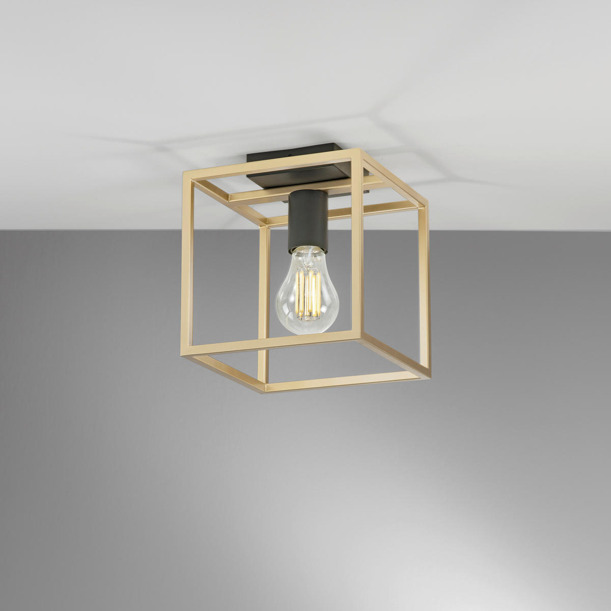 DECKENLEUCHTE    20/20/22,5 cm  - Goldfarben/Schwarz, LIFESTYLE, Metall (20/20/22,5cm)