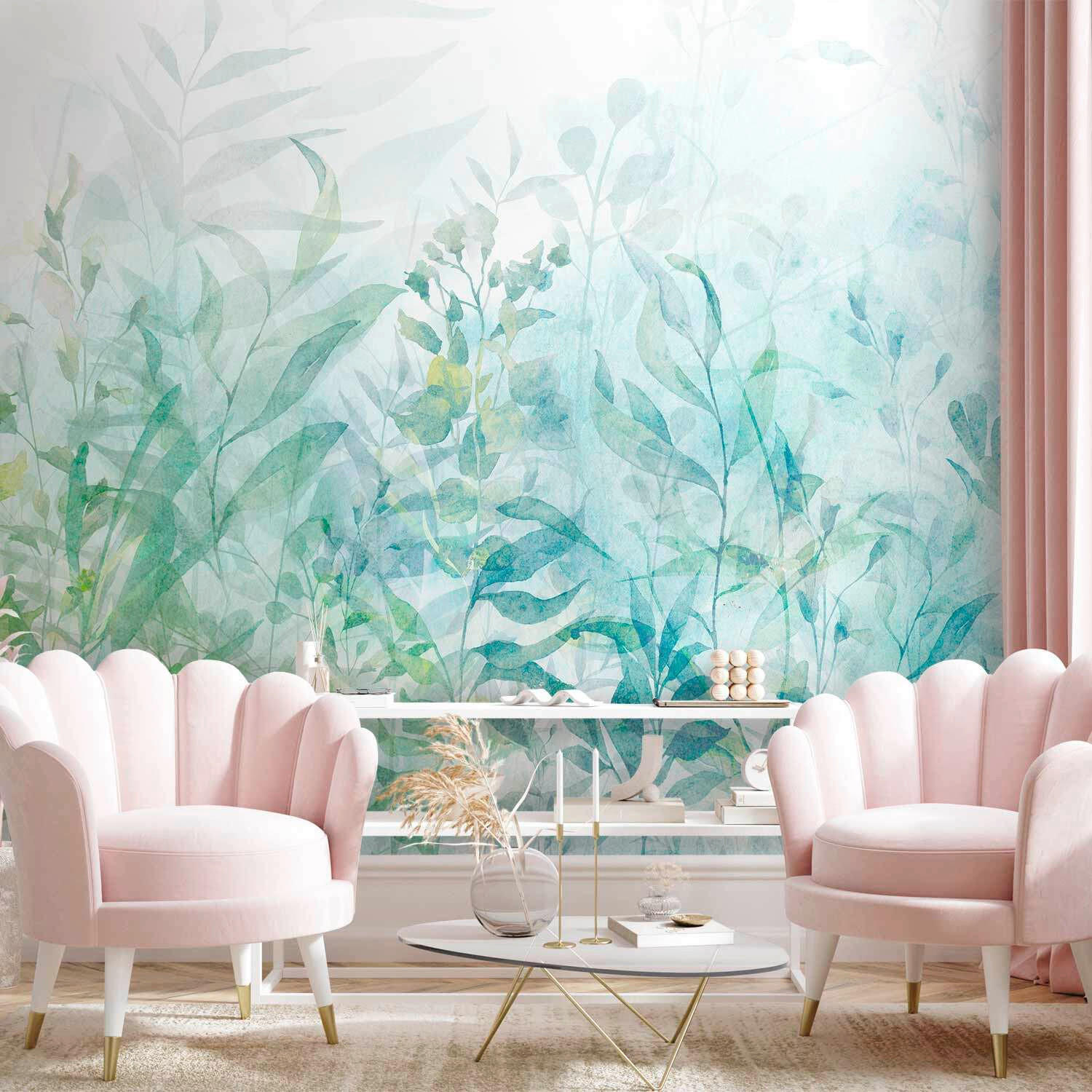 FOTOTAPETE  - Pastellgrün/Weiß, LIFESTYLE, Textil (200/140cm) - artgeist