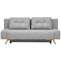 SOFA LEŽAJ siva  - siva, Dizajnerski, tekstil/drvo (202/90/90cm) - Novel
