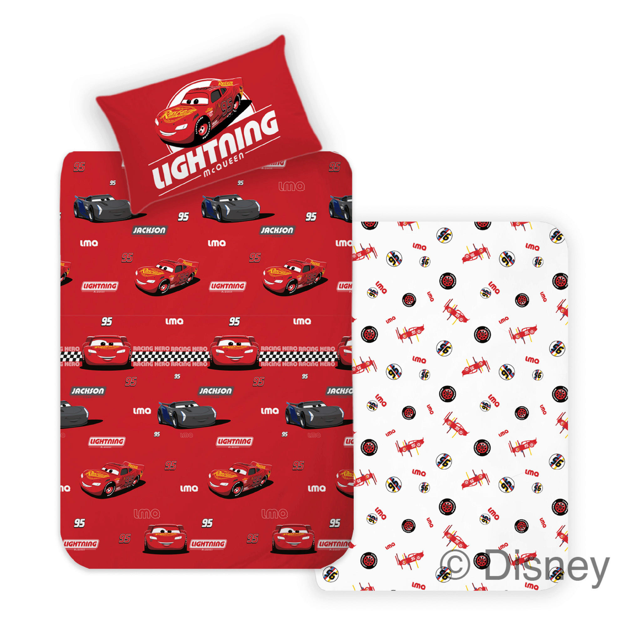 "CARS" Ágyneműhuzat-garnitúra  - piros, Basics, textil (140l)