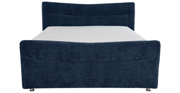 BOXSPRINGBETT 140/200 cm  in Dunkelblau  - Dunkelblau, KONVENTIONELL, Textil/Metall (140/200cm) - Esposa