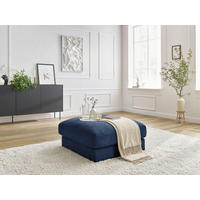 HOCKER LEONARD Struktur Dunkelblau  - Schwarz/Dunkelblau, MODERN, Kunststoff/Textil (86/43/86cm)