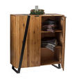 KOMMODE  in 115/126,5/43 cm  - Eichefarben/Schwarz, Trend, Holz/Metall (115/126,5/43cm) - Landscape
