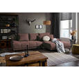 ECKSOFA in Chenille Braun  - Schwarz/Braun, MODERN, Textil/Metall (290/182cm) - Hom`in