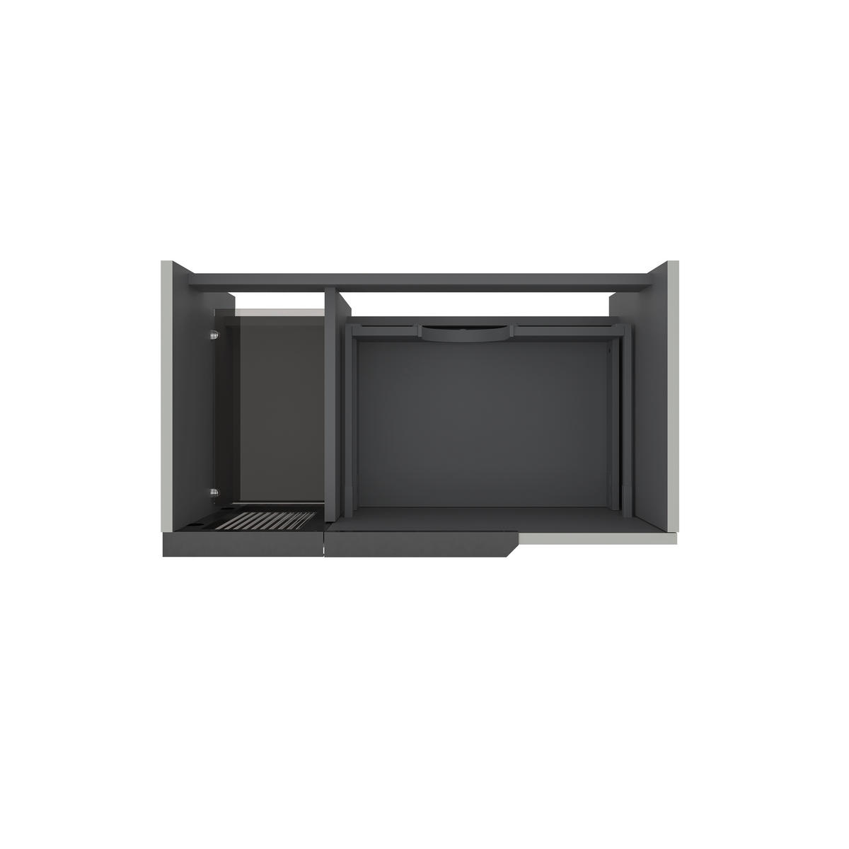 BADEZIMMER 3-teilig  in  - Weiß Hochglanz/Beige, MODERN, Glas/Holz (80/114/45cm) - MID.YOU