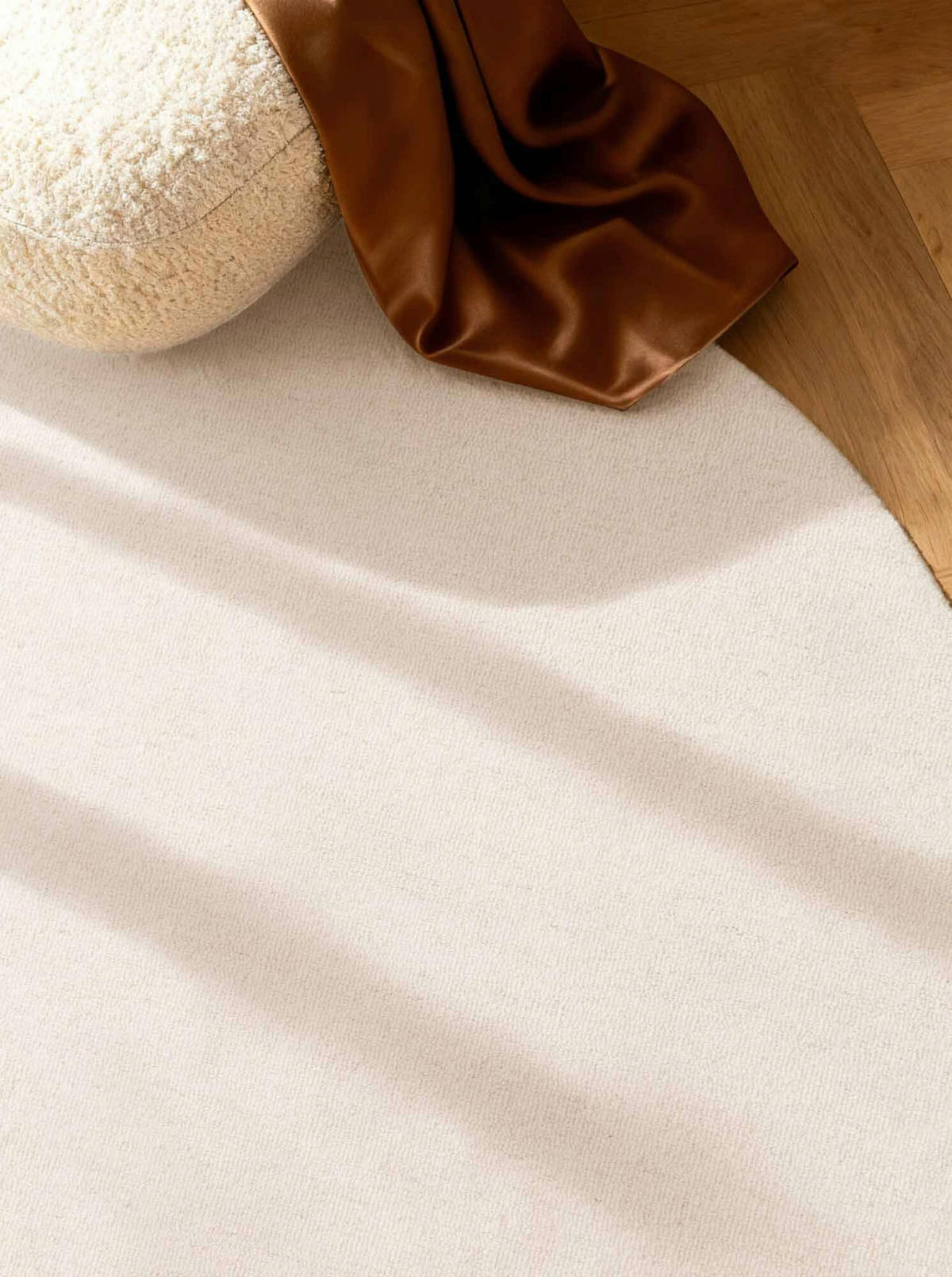 WOLLTEPPICH 200 cm Puristic Creme rund  - Creme, Basics, Textil (200cm) - Elle Decoration