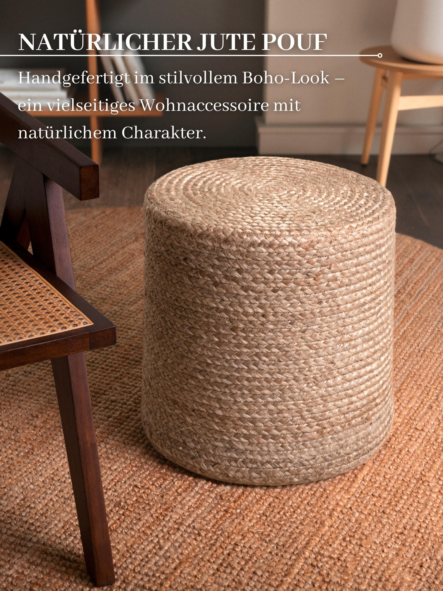 POUF Struktur Uni 40/40/40 cm  - Greige, Basics, Textil (40/40/40cm)