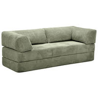 SCHLAFSOFA Cord Salbeigrün  - Salbeigrün, KONVENTIONELL, Textil/Metall (200/77/80cm) - Carryhome