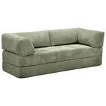 SCHLAFSOFA Cord Salbeigrün  - Salbeigrün, KONVENTIONELL, Textil/Metall (200/77/80cm) - Carryhome