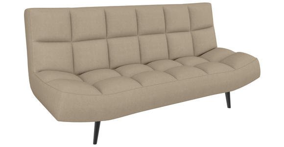 SCHLAFSOFA  in Mikrofaser Beige  - Beige/Schwarz, KONVENTIONELL, Holz/Textil (197/85/92cm) - Carryhome
