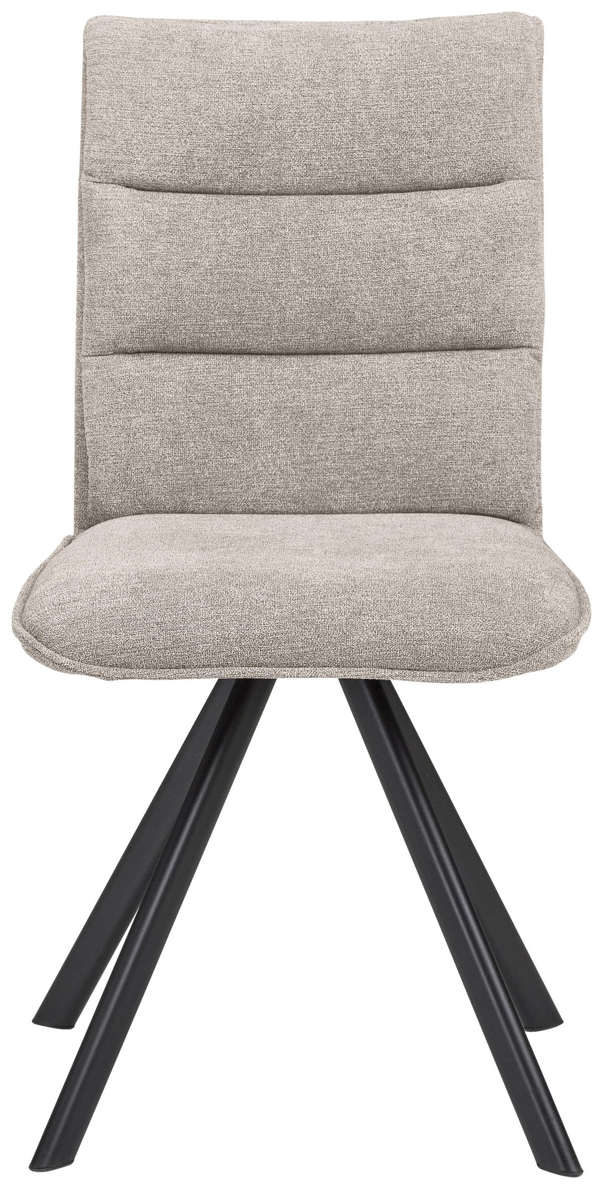 STUHL beflockt Braun, Schwarz  - Schwarz/Braun, Design, Textil/Metall (47,5/92/59cm) - Cantus