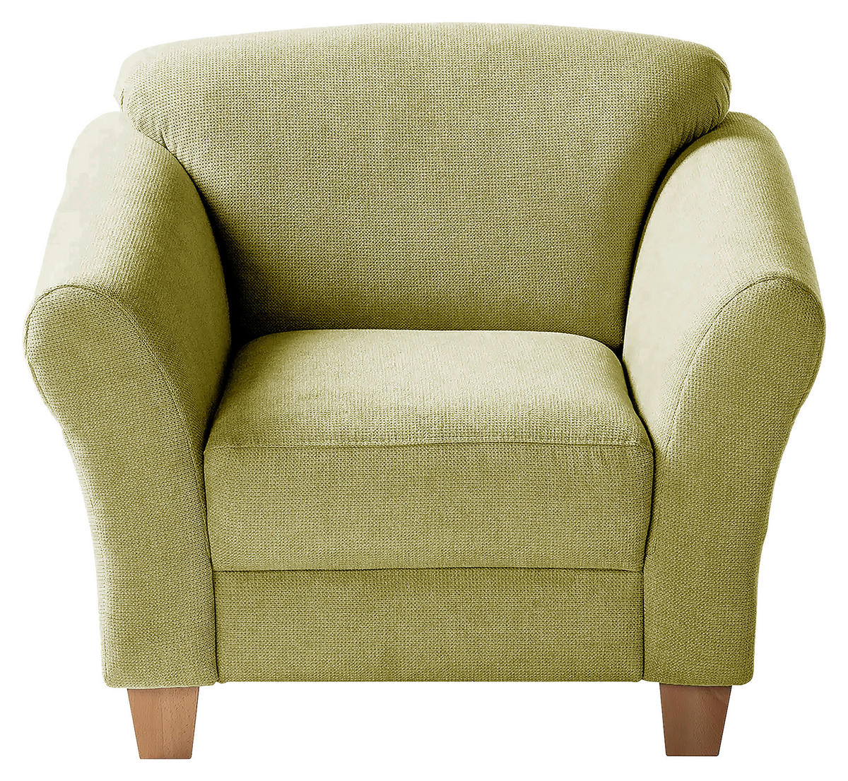 SESSEL in Flachgewebe Grün  - Naturfarben/Grün, Konventionell, Holz/Textil (101/84/89cm) - Sit & More
