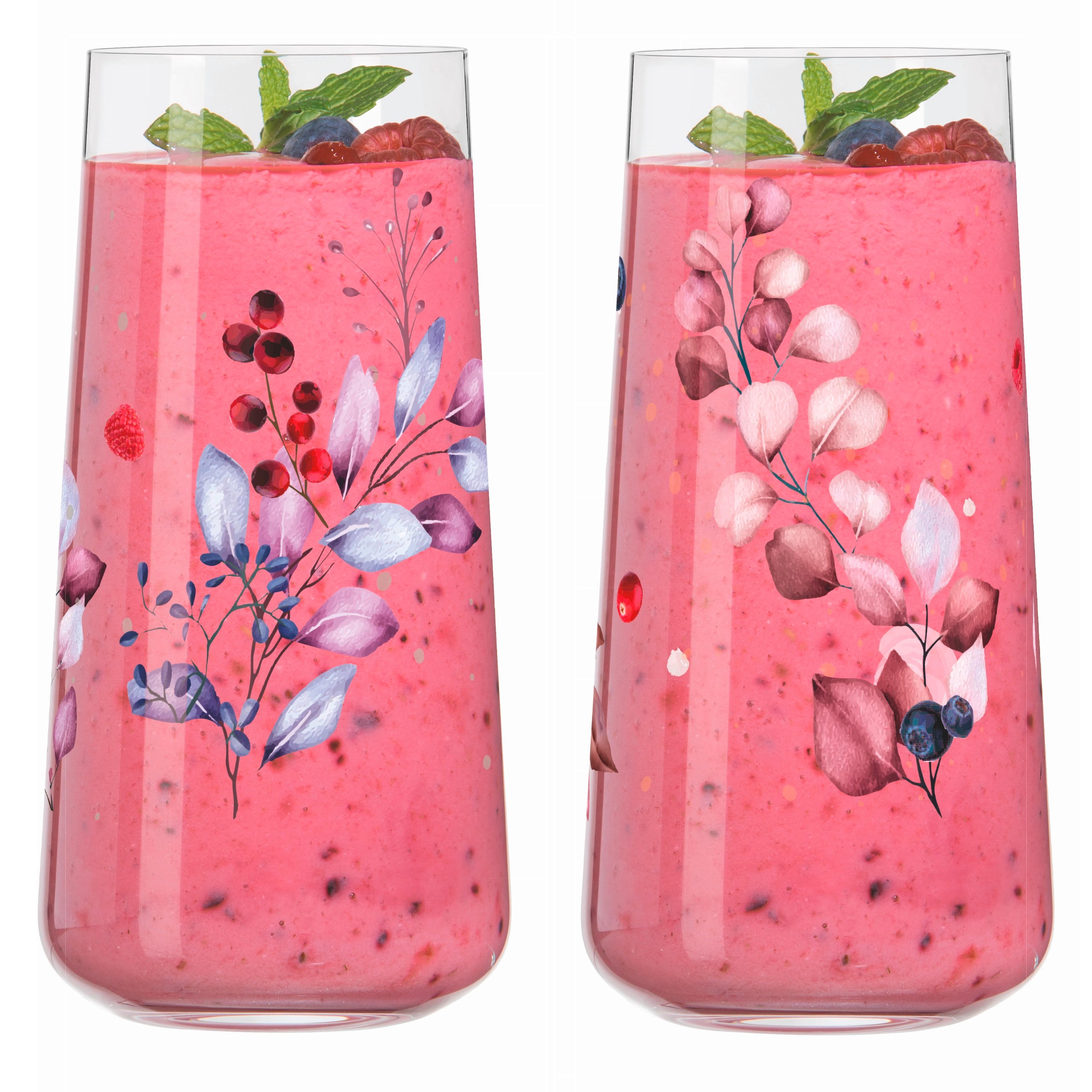 SADA SKLENIC 2 ks - pink/fialová, Lifestyle, sklo (614ml) - Ritzenhoff