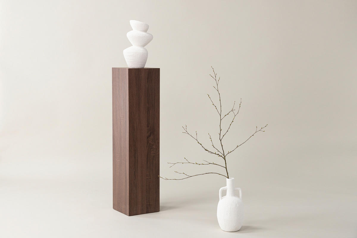 BEISTELLTISCH in Holz 23/23/95 cm  - Braun, Design, Holz (23/23/95cm) - Livetastic