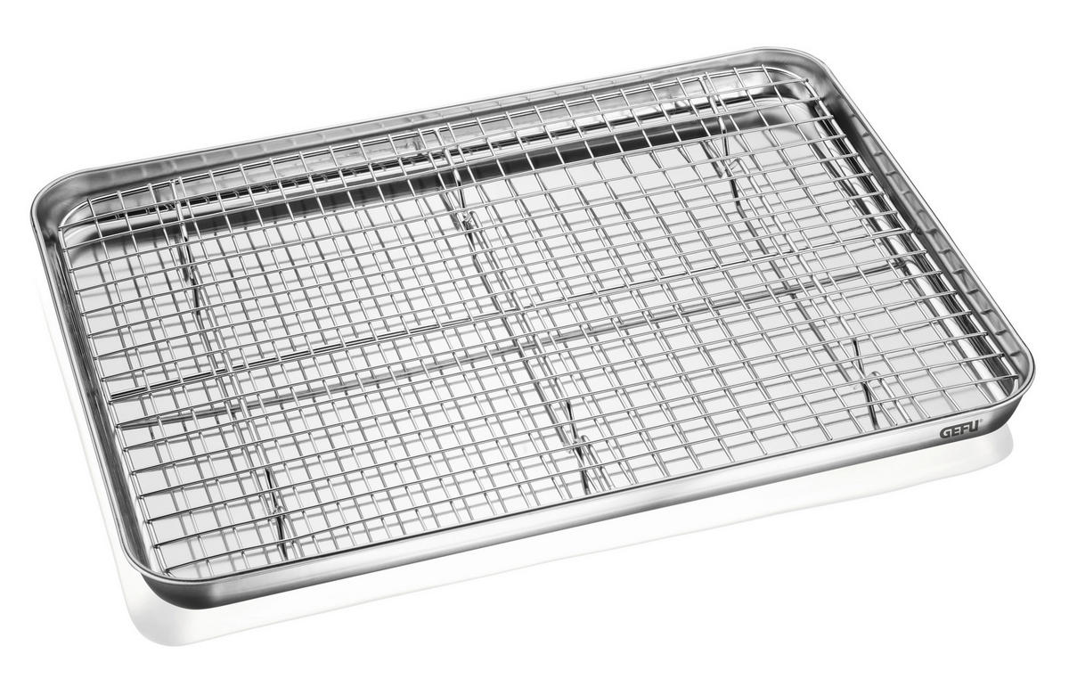 PEKAČ - boja nerđajućeg čelika, Osnovno, metal (40,5/30,5/2,5cm) - Gefu