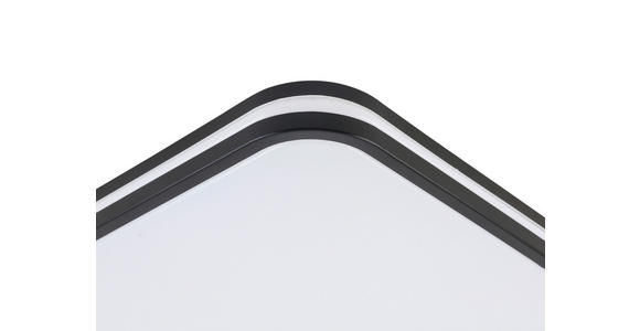 LED-DECKENLEUCHTE 43/43/5,5 cm - Schwarz/Weiß, Basics, Kunststoff/Metall (43/43/5,5cm) - Novel