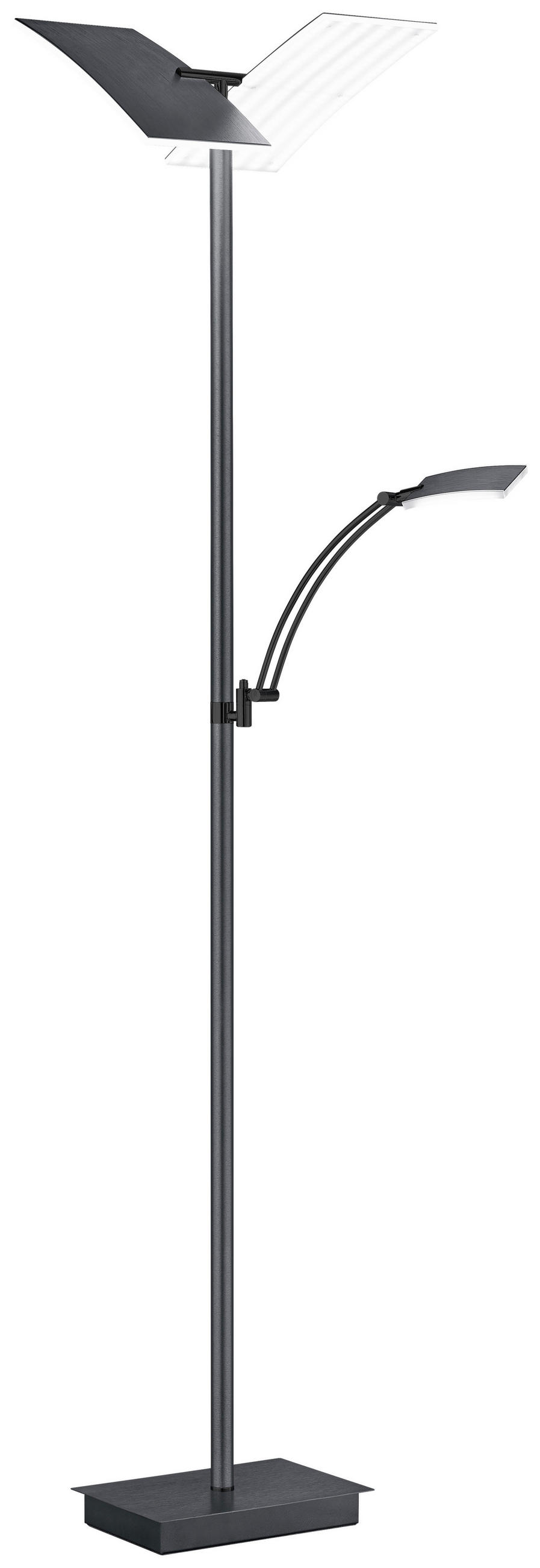 LED-STEHLEUCHTE 50/185 cm    - Anthrazit, Design, Metall (50/185cm) - Hell