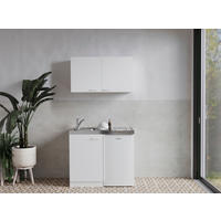 MINIKÜCHE 100 cm   in Weiss  - Weiss, Modern, Holzwerkstoff/Kunststoff (100cm) - Respekta