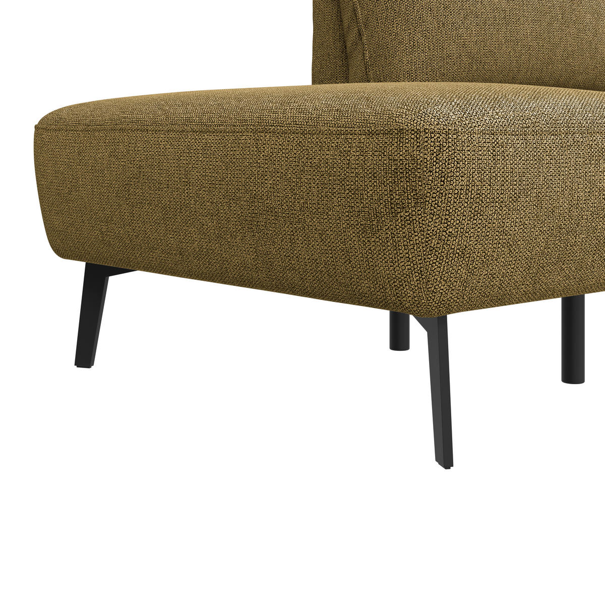 RÉCAMIERE Chenille Senfgelb  - Senfgelb/Schwarz, Konventionell, Textil/Metall (206/90/92cm) - Elegando