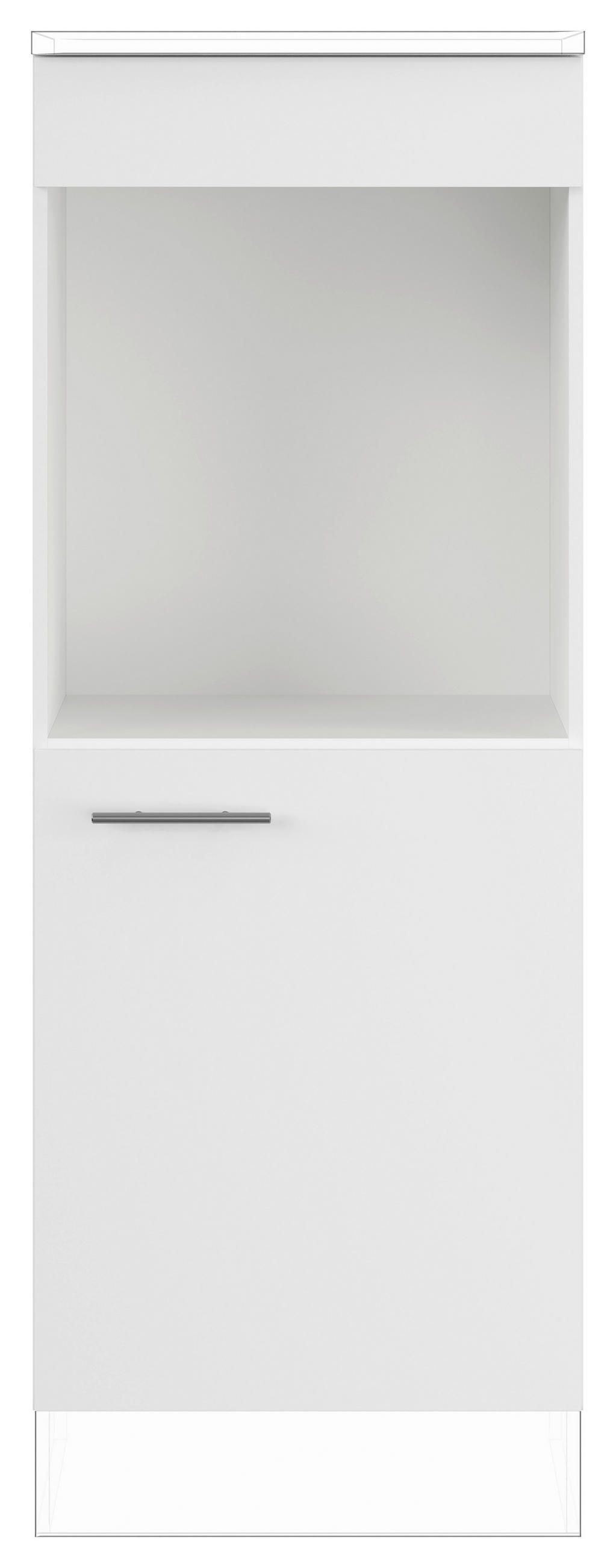 GERÄTEUMBAUSCHRANK 60/163/57,6 cm  in Weiß  - Edelstahlfarben/Weiß, Basics, Holzwerkstoff/Metall (60/163/57,6cm) - Impuls