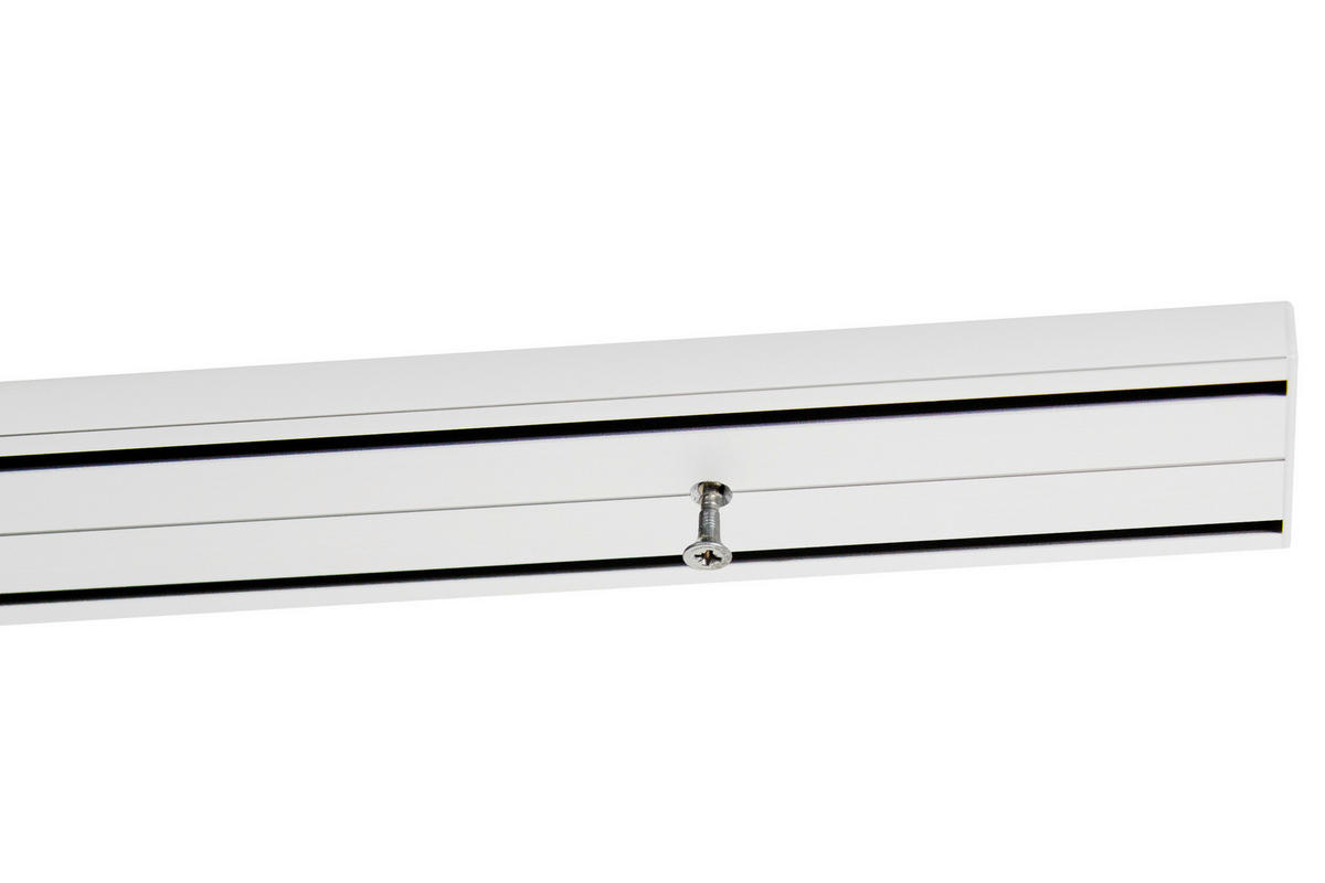 VORHANGSCHIENE  370 cm  - Weiß, Basics, Metall (370cm)