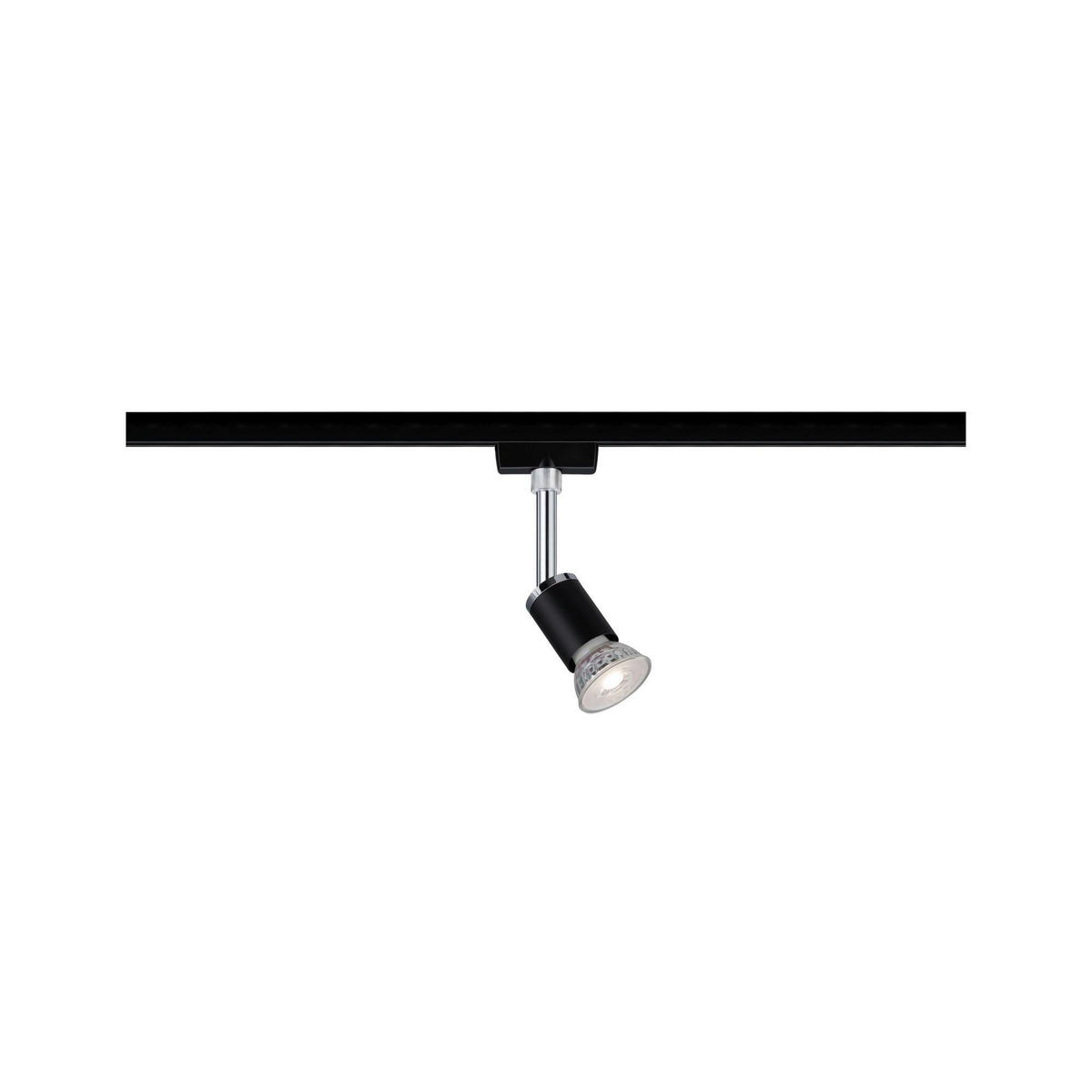 SCHIENENSYSTEM-STRAHLER Urail 5.8/15.1/6.6 cm   - Schwarz, Design, Kunststoff/Metall (5.8/15.1/6.6cm) - Paulmann