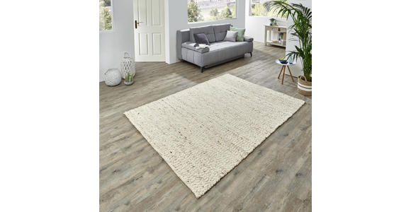 HANDWEBTEPPICH 90/160 cm Weiß - Weiß, Basics, Textil (90/160cm) - Linea Natura