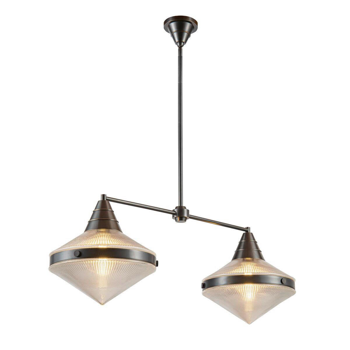 HÄNGELEUCHTE 103,1/37,6/136,5 cm  - Bronzefarben, KONVENTIONELL, Glas/Metall (103,1/37,6/136,5cm) - Elstead Lighting
