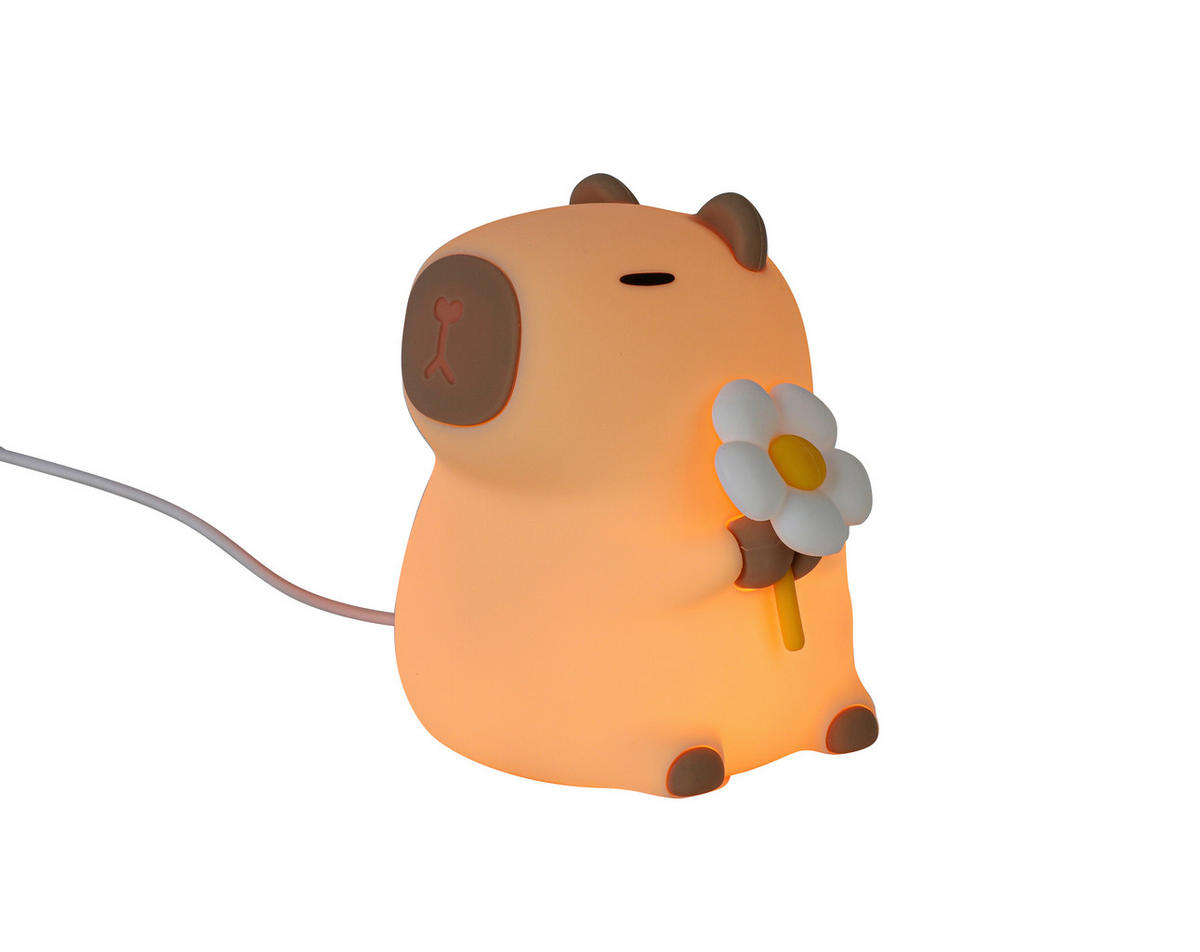 NACHTLICHT Capybara 9,2/11,1/9,1 cm   - Creme, Trend, Kunststoff (9,2/11,1/9,1cm) - Novel